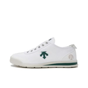 [데상트]DESCENTE Crontempo 편안한 라이프 캐주얼화 남녀공용 화이트그린 신발 끈 없음