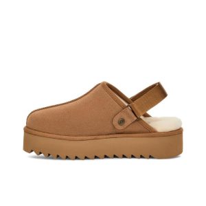 어그 UGG 편안 투웨이 오픈토 슬리퍼 여성용 다크브라운 1166734-CHE